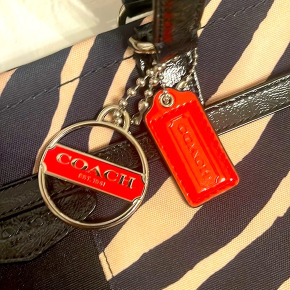 Coach Black and Cream Zebra Print Bag - Picture 6 of 11